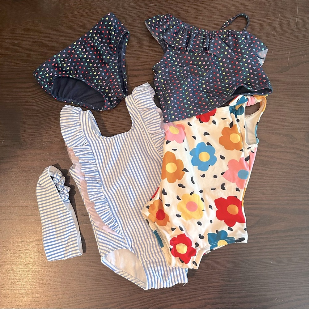 LOT of 3 Toddler Swimsuits Hanna, Gap, Rufflebutts 18-24m